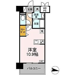 SQUARE光の森駅前 ワンルームの間取図画像