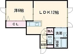 新築)11-23MS 1LDKの間取図画像