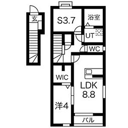 クロノス 1SLDKの間取図画像