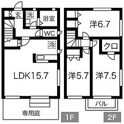 ベルネージュ 3LDKの間取図画像