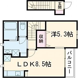 (仮称)ロタス中島アパート 1LDKの間取図画像
