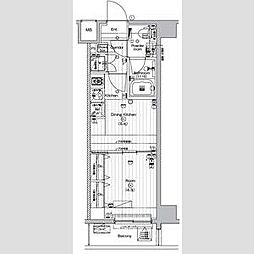 THEPREMIUMCUBEGSHIOMI 1DKの間取図画像