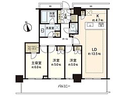 ザ・レジデンス一番町 3LDKの間取図画像