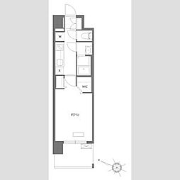 パルティール笠寺 1Kの間取図画像
