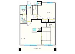 アーサヒルズ 2LDKの間取図画像