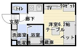 コンフォートハウス2 ワンルームの間取図画像