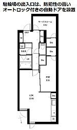 杉並区桃井4丁目マンション 1SLDKの間取図画像
