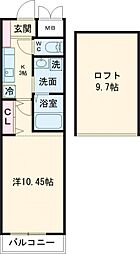 スマイル2番館 1Kの間取図画像
