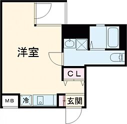 VitaNuova堺 ワンルームの間取図画像