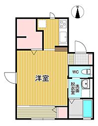 A-Room1 ワンルームの間取図画像