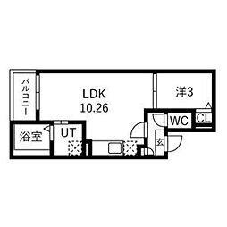 Jack takeII 1LDKの間取図画像