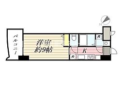 ロイヤル博多駅前 1Kの間取図画像