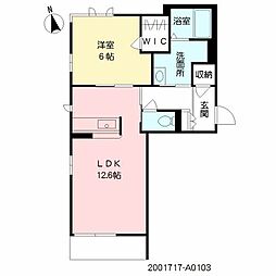 コンフォルト1 1LDKの間取図画像