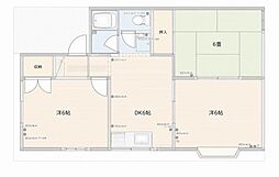 メゾン吉沢 3DKの間取図画像
