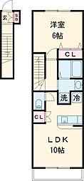 練雅館壱 1LDKの間取図画像