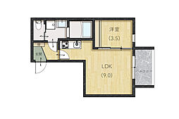 tie 1LDKの間取図画像