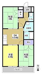 サンレイク和泉 3DKの間取図画像
