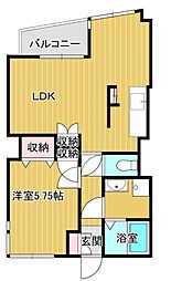リバティープラザ柏町 1LDKの間取図画像