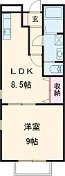 シャルマンドミール 1LDKの間取図画像
