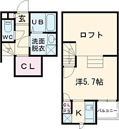 ADCプレミール荘島 1SKの間取図画像