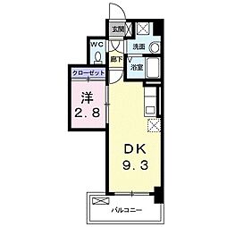 グレイス花見が丘 1DKの間取図画像
