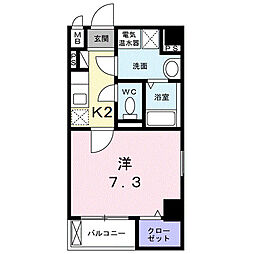 ソフトリーサンリット・ヒロ 1Kの間取図画像