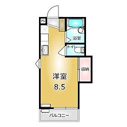 セイワグリーンハイツ ワンルームの間取図画像