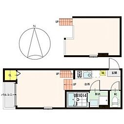 ステージ金城 1Kの間取図画像