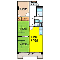 リエス豊田浄水 3LDKの間取図画像