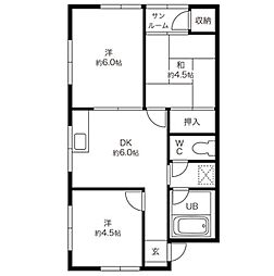 パールハイツ東二見 3DKの間取図画像