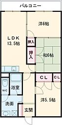 広田マンション 3LDKの間取図画像