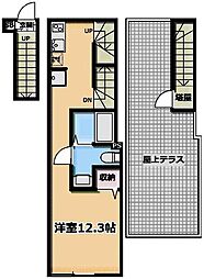 春風と窓辺のカプチーノ(cappuccino) ワンルームの間取図画像