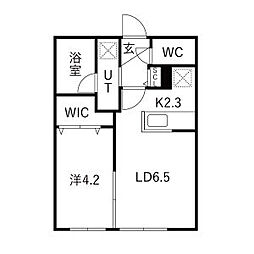 Activat元町(アクティベイト) 仮) 北25条東16丁目MS 1LDKの間取図画像