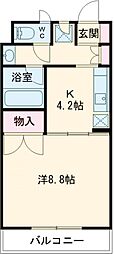 KYEast-Court1 1Kの間取図画像