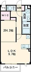 グランドヴィラ神田 1LDKの間取図画像