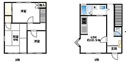 メゾネット鷲ノ木C 3LDKの間取図画像