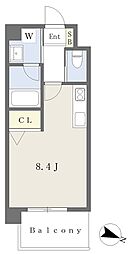 アークアベニュー光の森3 ワンルームの間取図画像