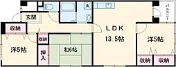 ライフコート萩の台 3LDKの間取図画像
