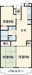 サニーコート高幡 3DKの間取図画像