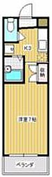 レジデンシア久茂地 1Kの間取図画像