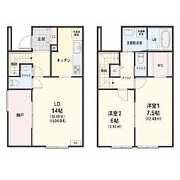 EXSTYLE Idacho 2SLDKの間取図画像