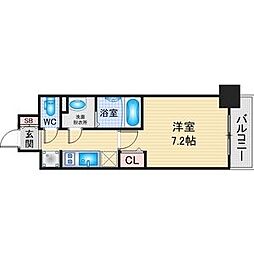 プレサンス新栄リベラ 1Kの間取図画像