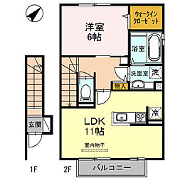 アネシス 1LDKの間取図画像