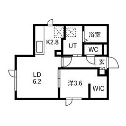 (仮称)北40条西6丁目 1LDKの間取図画像