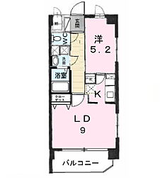 サンヴァーリオ奥羽大学前 1LDKの間取図画像