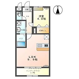 エレガンス 1LDKの間取図画像