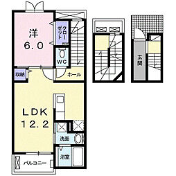 ゼファージェイ 1LDKの間取図画像