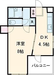 下山手セントラルハイツ 1DKの間取図画像