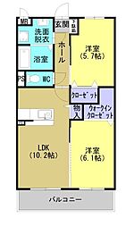 MON テラス 2LDKの間取図画像