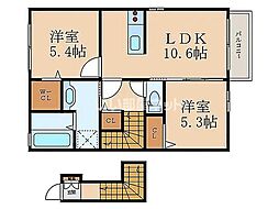 セジュール柏G 2LDKの間取図画像